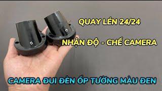 Camera Nguỵ Trang Đui Đèn Ốp Tường Màu Đen Mẫu Mới , Đui Đèn Gắn Camera Quay Lén Trong Nhà Tốt Nhất