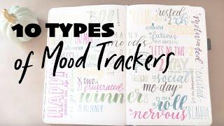 10 TYPES OF MOOD TRACKERS | Bullet Journaling for Mental Health