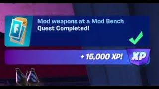 Fortnite - Mod weapons at a Mod Bench - Chapter 5 Season 3