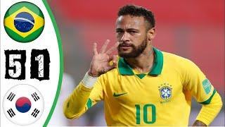 Brazil vs South Korea 5-1 Highlights & All goals Friendly International 2022