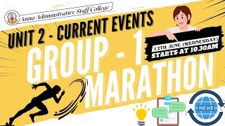 Complete Current Events in 1 Live Marathon Class | TNPSC Group 1 Prelims