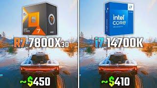 RYZEN 7 7800X3D vs INTEL i7-14700K | Test in 6 Games