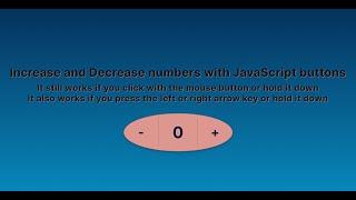 Increment and Decrement with button clicks | HTML | CSS  | JavaScript | ASMR | keyboard sounds