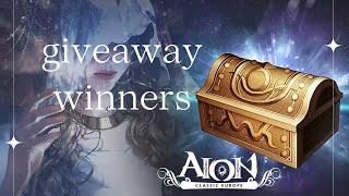 Aion Classic Europe -  Giveaway winners  - 2.7 Community Campaign