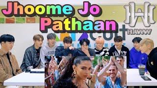 The reaction of a freshly debuted KPOP Idol watching a Hot MV in IndiaJhoome Jo Pathaan | HAWW
