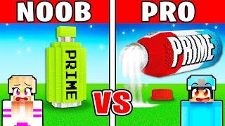 NOOB vs PRO: PRIME House Build Challenge in Minecraft!