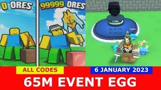 NEW UPDATE [65M] ALL CODES! Mining Clicker Simulator ROBLOX | 6 JANUARY 2023