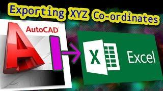 Export X Y Z coordinates from AutoCAD to Excel direct! [English]