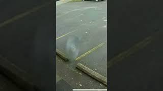 Runaway saw blade narrowly misses man