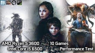 AMD Ryzen 5 3600 vs Intel Core i5 6500 (Performance Test in 10 Games) With GTX 1070 "OC"