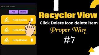 Delete Specific Item From RecyclerView || Android Studio Tutorials