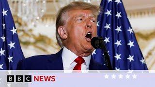 Donald Trump slams 'insult' in first speech since  indictment – BBC News