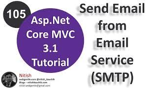 (#105) Send email from asp.net core application using SMTP | Asp.Net Core tutorial