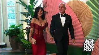 Lauren Sánchez turns heads in racy corset dress at White House state dinner with Jeff Bezos