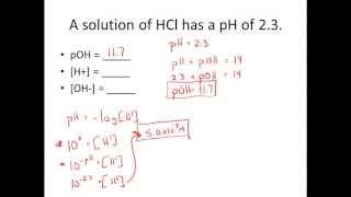 Given pH & pOH, Solve for [H+] & [OH-] Practice Problems