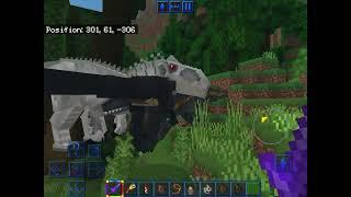 Scorpius rex vs indoraptor vs indominus rex Minecraft