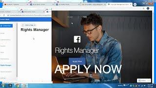 HOW TO APPLY FOR RIGHTS MANAGER FACEBOOK MEDIA AND PUBLISHER