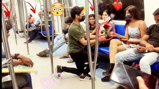 Proposing Prank On Cute Girl  In The Metro || Prank in The Metro || Ram Arany