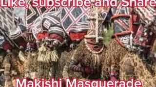 Makishi Dancers arrive at the Mize Capital in their Masquerades. Rich culture of the Luvale people 