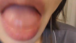 혀낼름/쩝쩝입소리/lens licking asmr/mouth sound/렌즈핥기/口の音