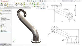 SolidWorks Tutorial Pipe- Project Curve