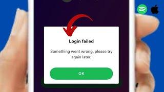 How To Fix Login Failed Something Went Wrong Spotify iOS 17 | Spotify Login Problem in iPhone 2024