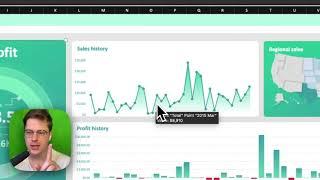 How to make an Excel line chart with a gradient in Excel