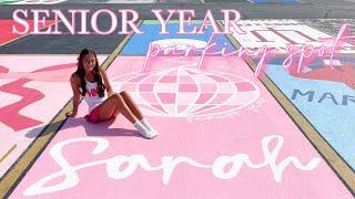 BACK TO SCHOOL SERIES: painting my senior parking spot! 🪩