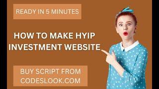 How To Make Investment Website Business Hyip Script | MLM Multi Investment Software