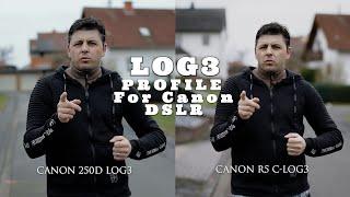 New LOG picture profile for canon cameras // Canon 250d, Rebel sl3 vs Canon R5 // Free Download