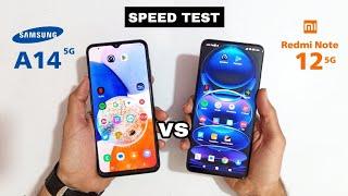 Samsung Galaxy A14 5G vs Redmi Note 12 5G Speed Test Comparison | Which is Better?