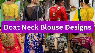 Boat Neck Blouse | New Blouse Designs | Boat Neck Blouse Designs #boatneck #blouse #fancyblouse