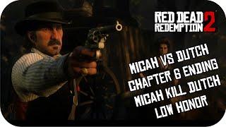 Dutch Killed by Micah | Playing as Dutch in Chapter 6 Finale RDR2 Model Swap | Micah Stab Dutch Mod