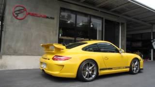 Porsche 997.2 GT3 custom made muffler by-pass by Redline Auto