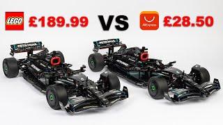 Almost identical! Lego Technic AMG F1 W14 E Performance vs Cheap AliExpress Copy.