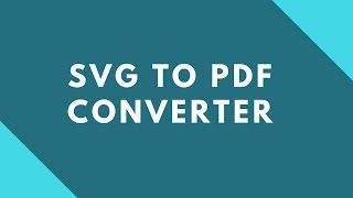 How to convert svg to pdf ?