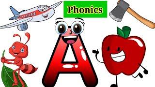 Phonic Songs Toddler Learning Video A For Apple | Nursery Rhymes A For Kids | Toddlers songs