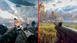 Battlefield 1 Vs Battlefield 5 - No HUD Immersion comparison