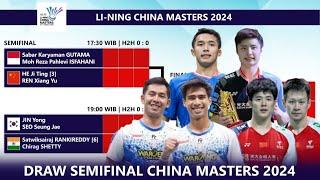 DRAW & JADWAL SEMIFINAL CHINA MASTERS 2024 BESOK PUKUL 09:00 WIB LIVE BWF TV #chinamasters2024