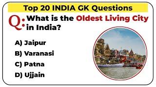 Top 20 INDIA GK Question and Answer | GK in English | GK Quiz | GK Question