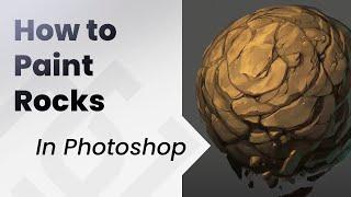 How to paint cartoony rocks in photoshop ️