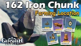 162 Iron Chunk Farming Route Locations ( Lokasi Farm Iron Chunk ) Genshin Impact