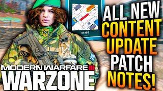 WARZONE: All NEW UPDATE PATCH NOTES! Aftermarket Weapon Update, New Content, & More! (MW3 Update)