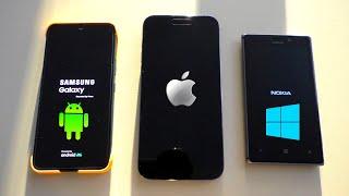 Android vs iOS vs Windows Mobile Bootanimation