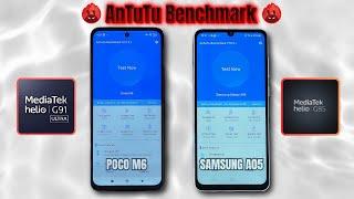 Samsung A05 vs Poco M6 Antutu Comparison | Helio G85 vs Helio G91 Ultra