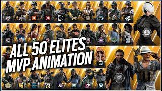 ALL 50 ELITE SKINS MVP ANIMATIONS + Iana Elite & Warden Elite