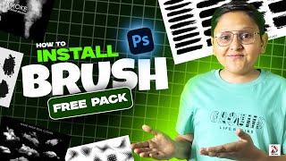 HOW TO INSTALL BRUSHES IN PHOTOSHOP | FREE BRUSH PACK FOR PHOTOSHOP #brush #photoshoptutorial