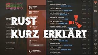 RUST Kurz Erklärt | HILFE | #001 | Die Richtige Server Auswahl | German Deutsch Gameplay