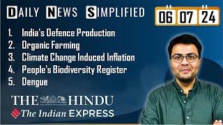The Hindu & The Indian Express Analysis | 6 July, 2024 | Daily Current Affairs | DNS | UPSC CSE