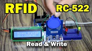 Arduino RFID sensor - read and write RFID RC522 - LCD16*2 character - rfid-rc522